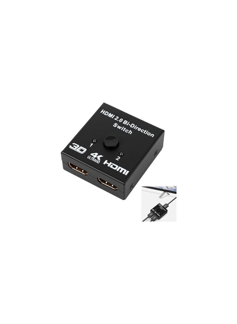 Bi-Directional HDMI Switch & Splitter for 4K, 3D, HD – Connect 2 HDMI Sources to 1 Display or 1 Source to 2 Displays – HDMI Hub for Gaming Consoles, Streaming Devices, and HDTV - Image 1